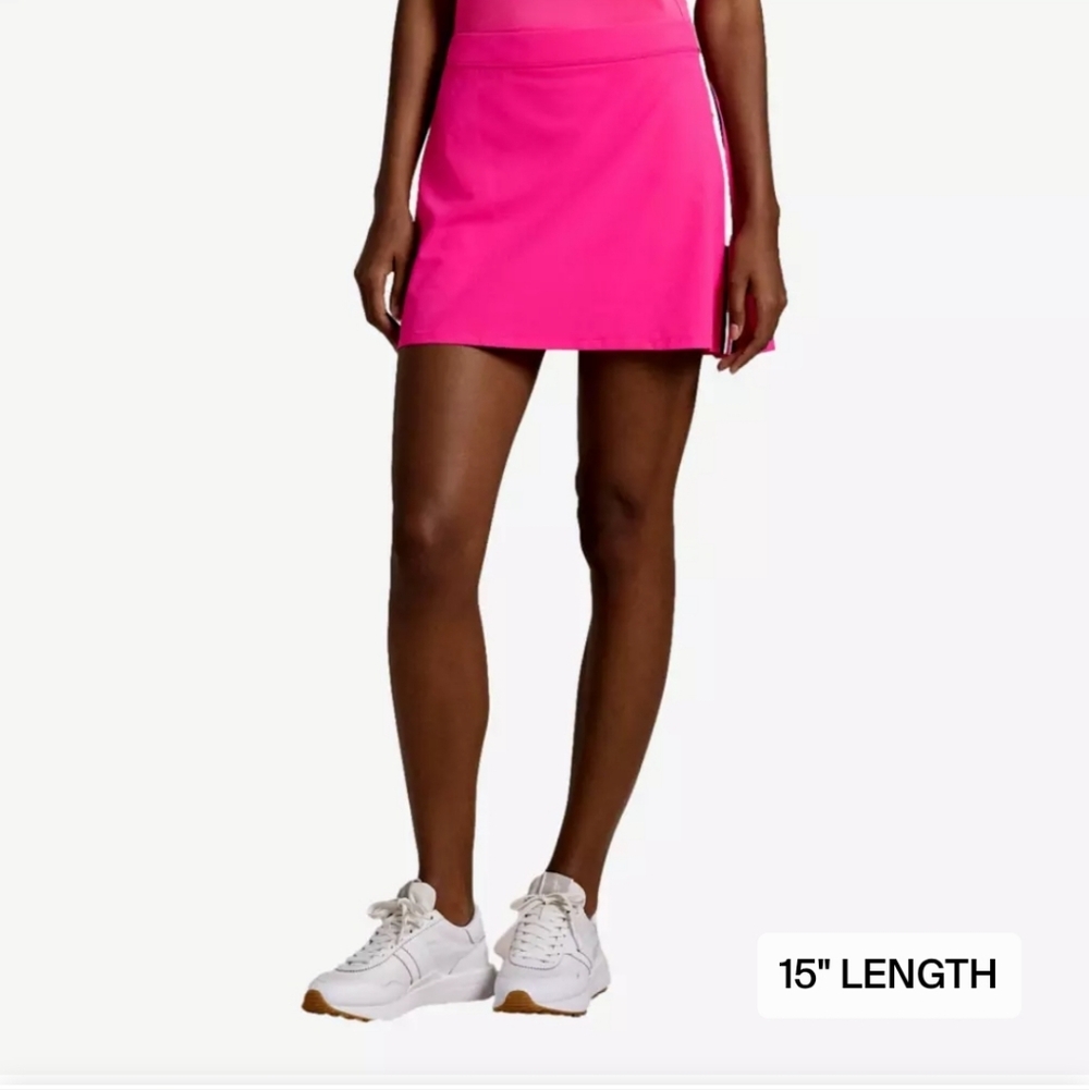 Ralph Lauren X Pink Skort Size M  Back Pleats Activewear Stretch Athletic NWT
